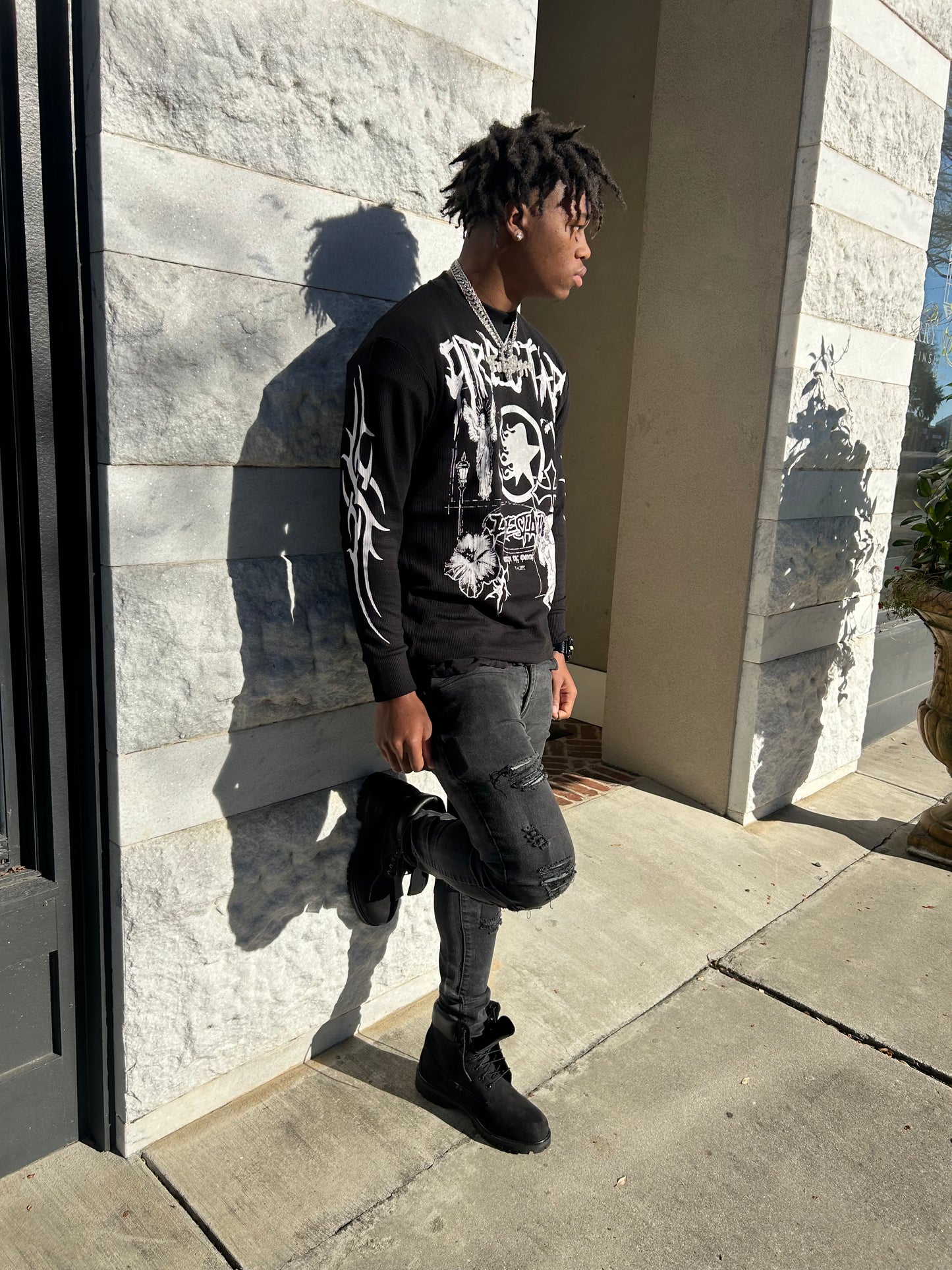 "Signs Of Peace" Thermal Long Sleeve Tee